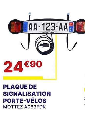 plaque de signalisation porte-vélos mottez a063fdk