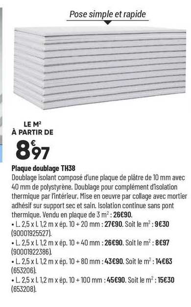 plaque doublage th38