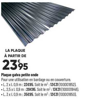 plaque galva petite onde