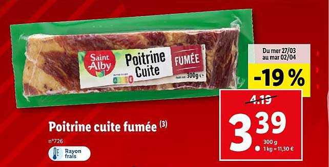 poitrine cuite fumée saint alby