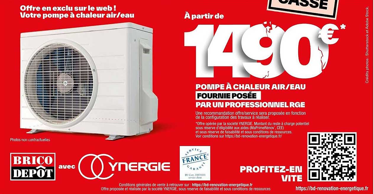 Pompe à Chaleur Air Eau Fournie Posée Par Un Professionnel Rge Ynergie