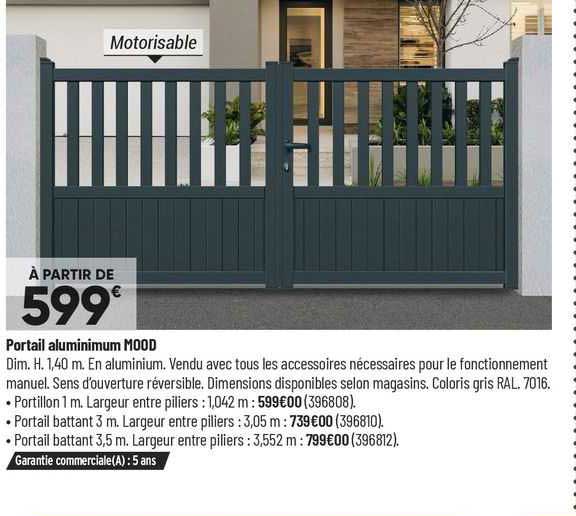 portail aluminium mood
