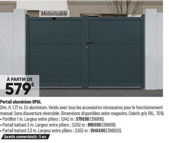 portail aluminium opal