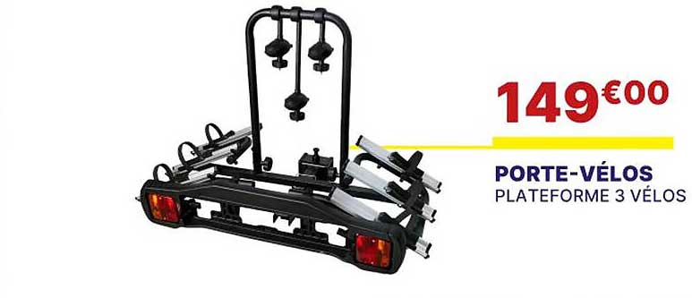porte-vélos plateforme 3 vélos