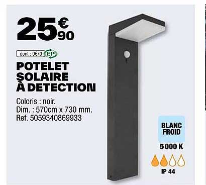 potelet solaire à détection