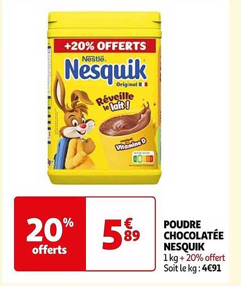 poudre chocolatée nesquik