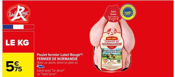 Poulet Fermier Label Rouge Fermier De Normandie