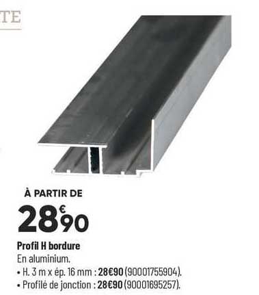 profil h bordure