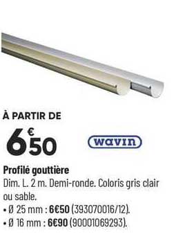 profilé gouttière wavin