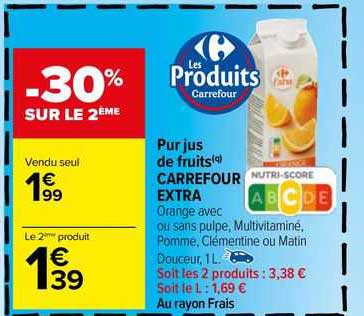 Pur Jus De Fruits Carrefour Extra