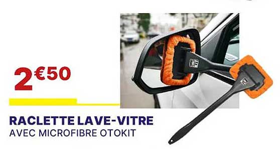 Raclette Lave-vitre Avec Microfibre Otokit