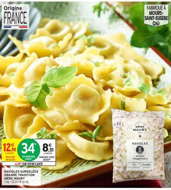 ravioles surgelées grande tradition mère maury