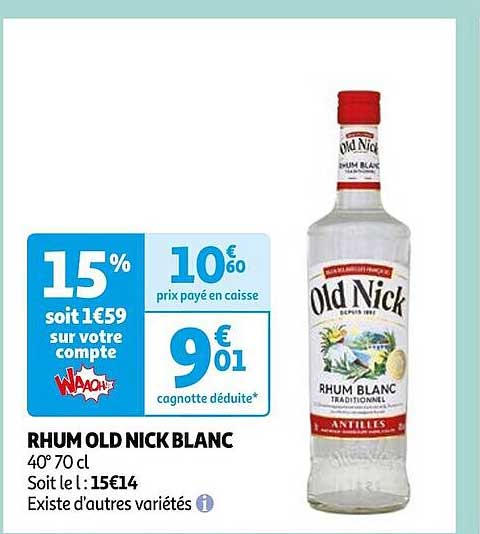 rhum old nick blanc