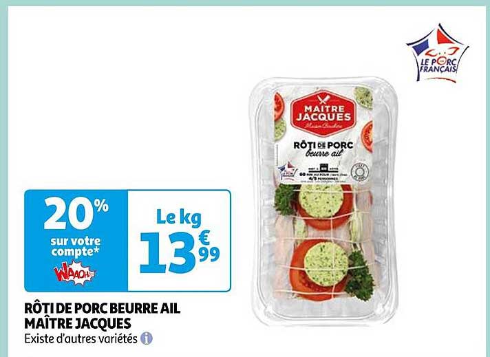 rôti de porc beurre ail maître jacques