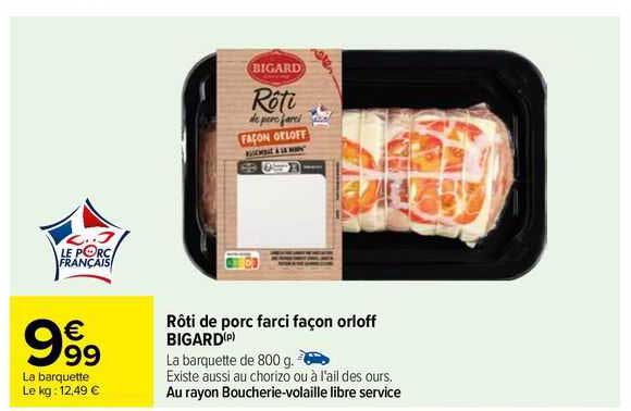 rôti de porc farci façon orloff bigard