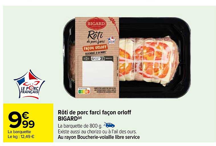 rôti de porc farci façon orloff bigard