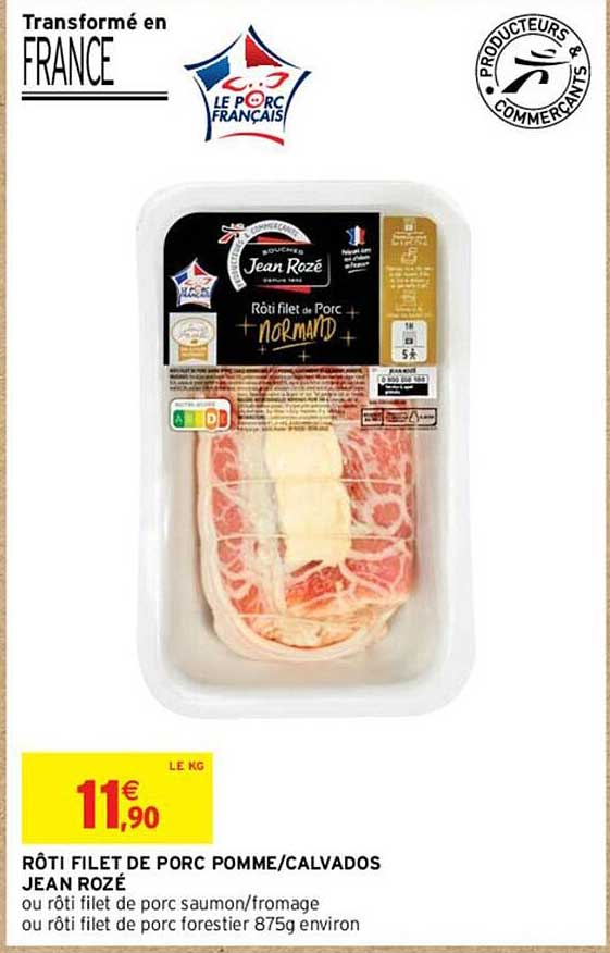 rôti filet de porc pomme/calvados jean rozé
