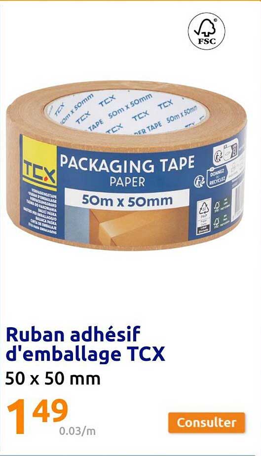 ruban adhésif d'emballage tcx