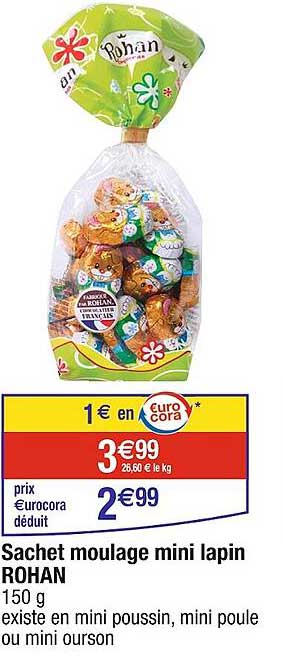 sachet moulage mini lapin rohan