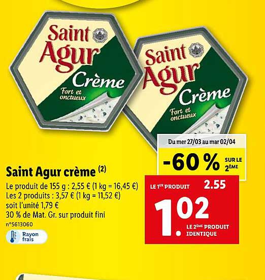 Saint Agur Crème