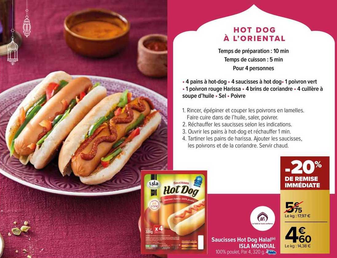 Saucisses Hot Dog Halal Isla Mondial