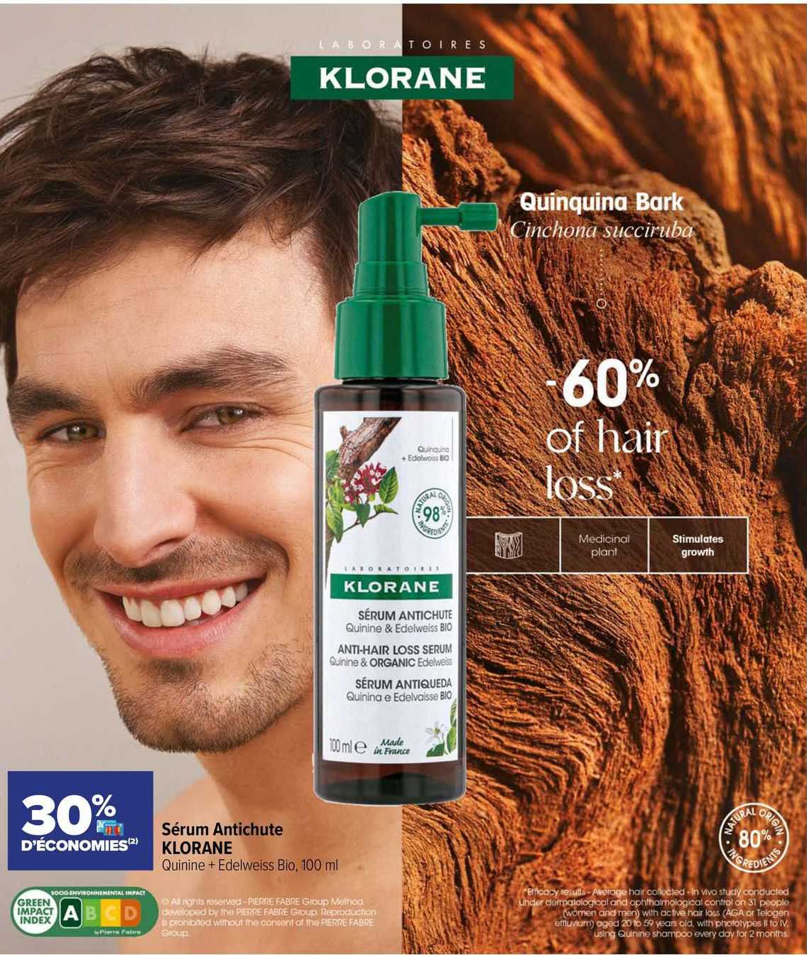 sérum antichute klorane