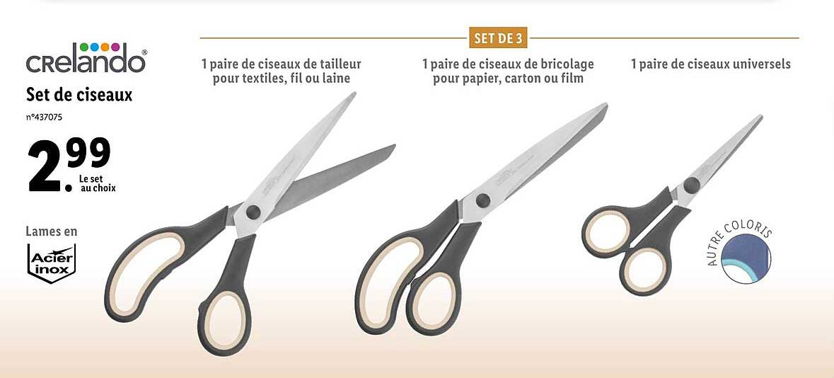 set de ciseaux crelando