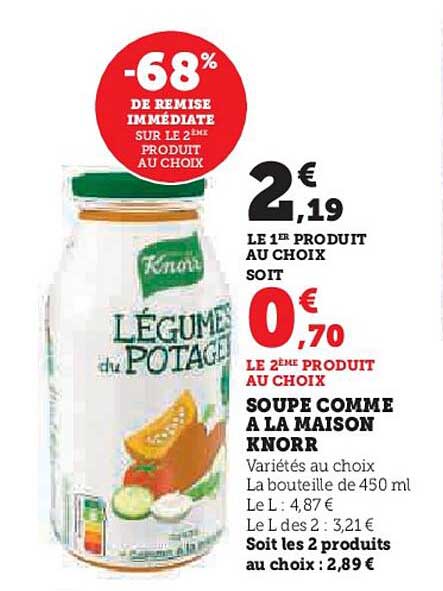 soupe comme à la maison knorr