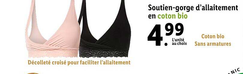 soutien-gorge d'allaitement en coton bio