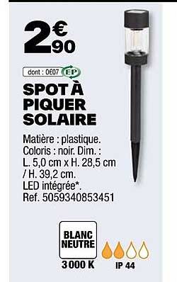 spot à piquer solaire