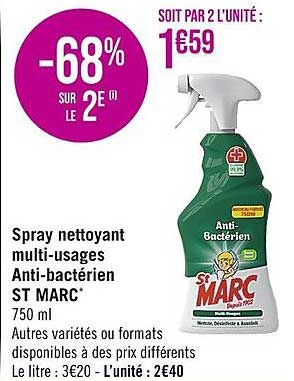 spray nettoyant multi-usages anti-bactérien st marc