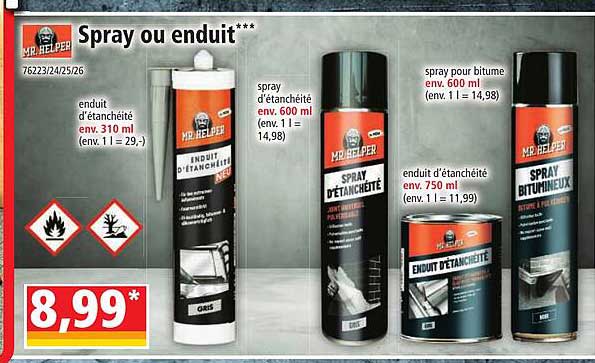 spray ou enduit mr helper