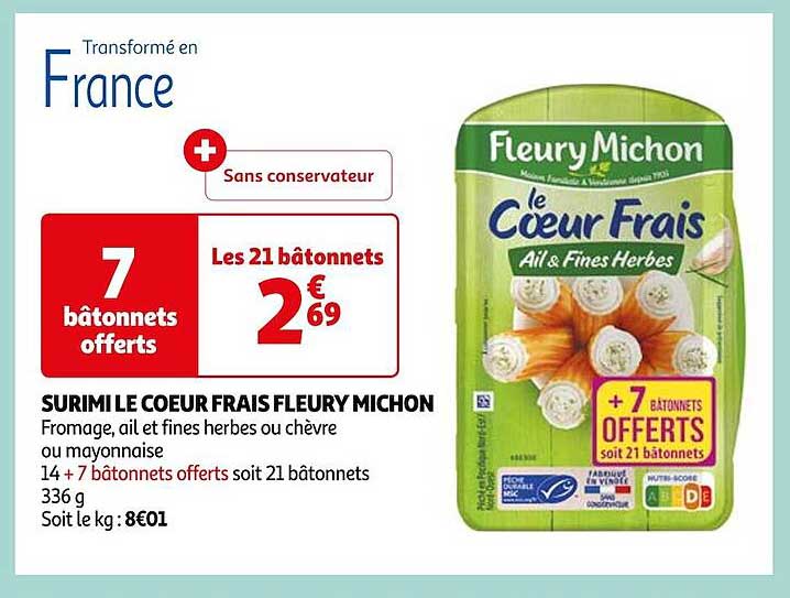 surimi le cœur frais fleury michon