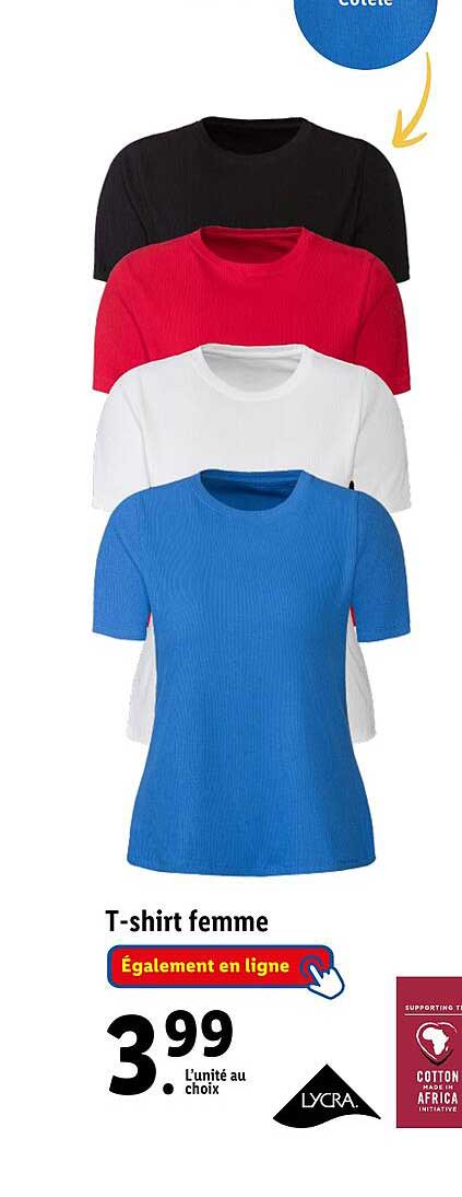 t-shirt femme lycra