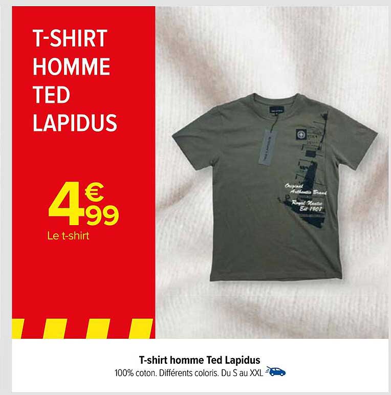 t-shirt homme ted lapidus