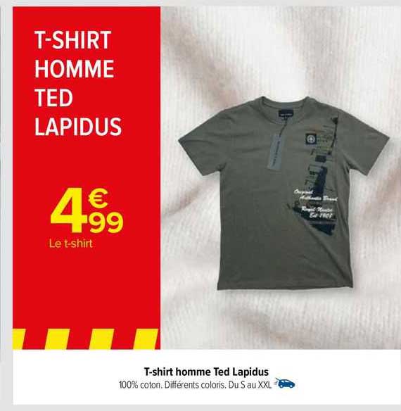 t-shirt homme ted lalpidus