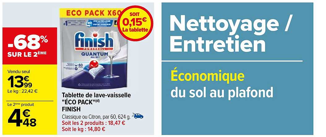 Tablette De Lave-vaisselle "éco Pack" Finish