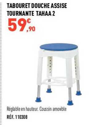 tabouret douche assise tournante tahaa 2