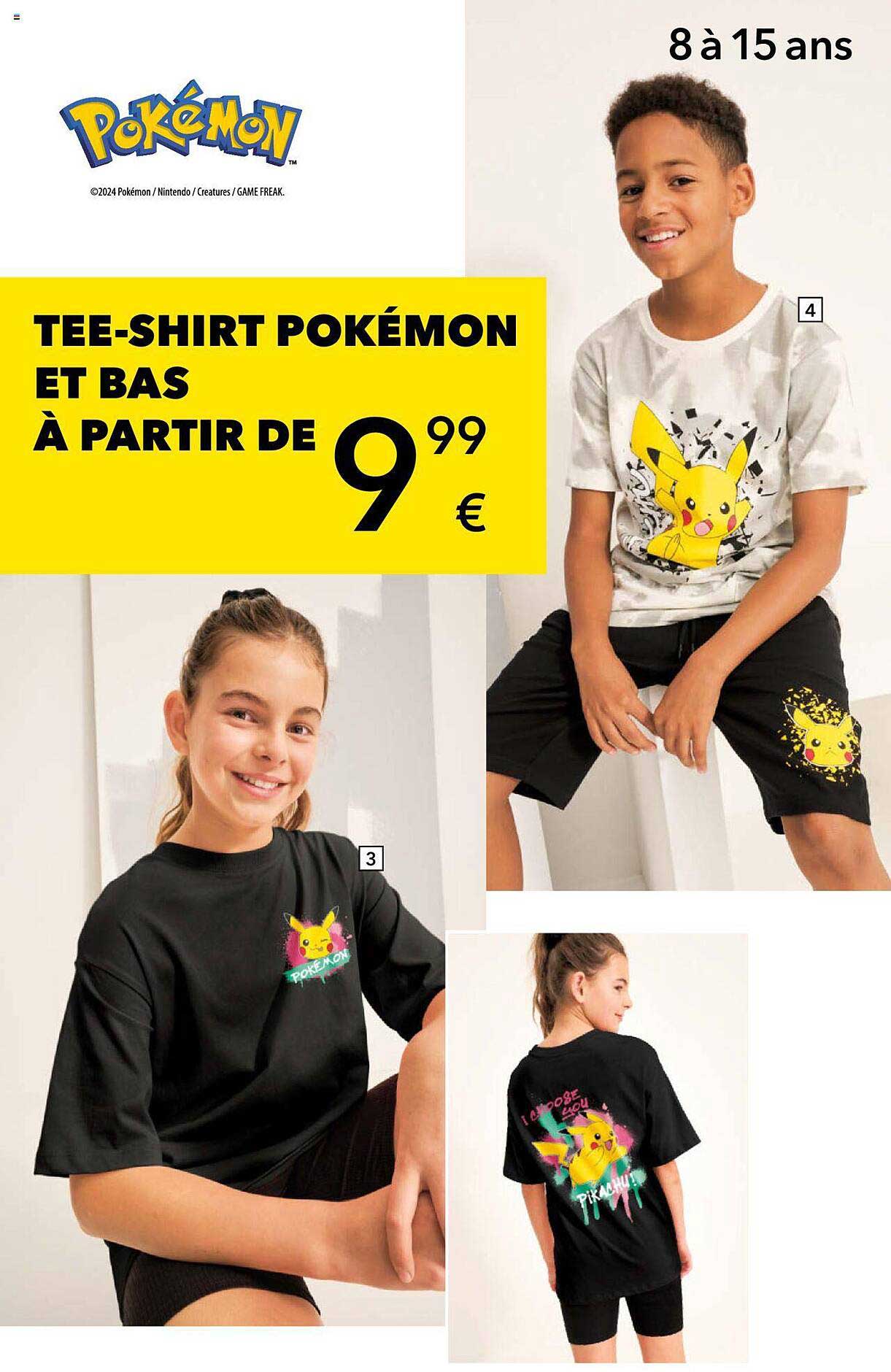 tee-shirt pokémon et bas