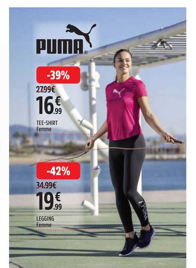 tee-shirt puma, legging femme puma