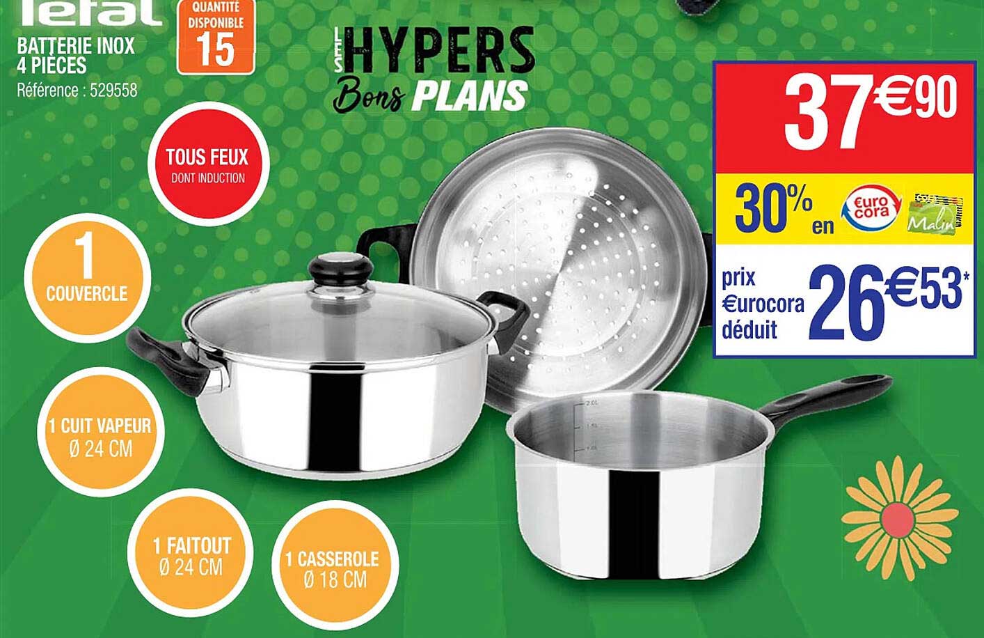 Tefal Batterie Inox 4 Pièces