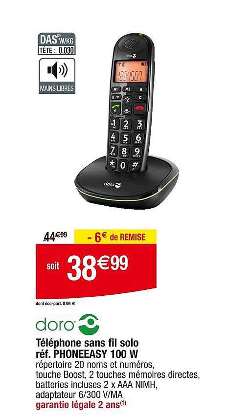 téléphoen sans fil solo doro