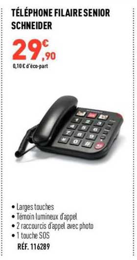 téléphone filaire senior schneider