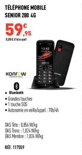 téléphone mobile senior 280 4g