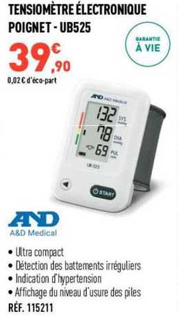 tensiomètre électronique poignet - ub525 and