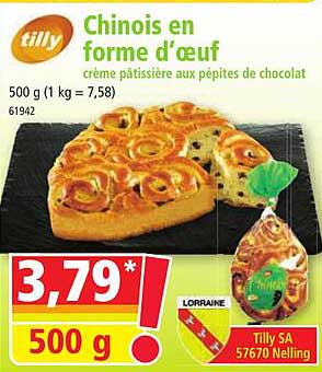 tilly chinois en forme d'œuf