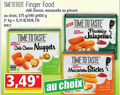 time to taste finger food