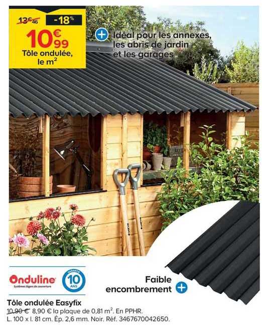 tôle ondulée easyfix onduline
