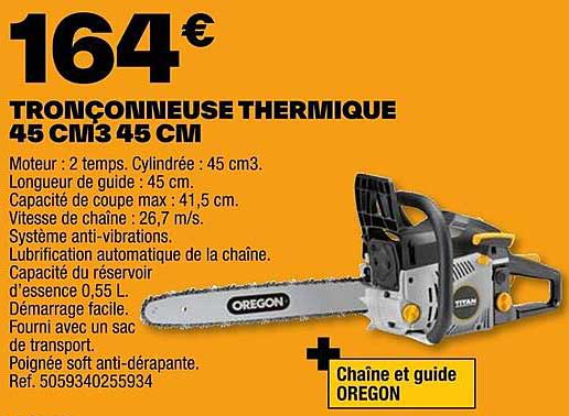 tronçonneuse thermique 45 cm3 45 cm oregon