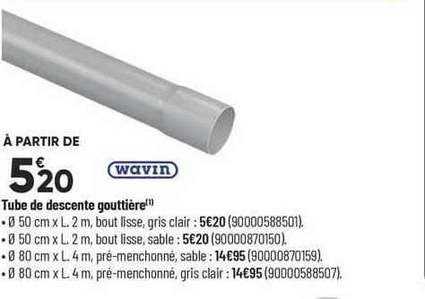 tube de descente gouttière wavin